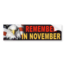 anti Obama "USA Eagle Remember" sticker Bumper Stickers