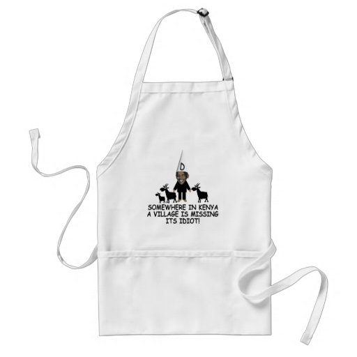 Anti Obama,village idiot Aprons