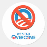 ANTI-OBAMA - WE SHALL OVERCOME STICKER