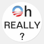 Anti-Obama Window Decal Round Sticker