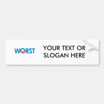 ANTI-OBAMA - WORST-.png Bumper Sticker