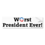 Anti-Obama "Worst President Ever" Bumper Sticker