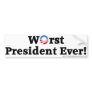 Anti-Obama "Worst President Ever" Bumper Sticker