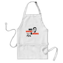 ANTI-OBAMA / WRIGHT AND WRONG T-SHIRT APRON