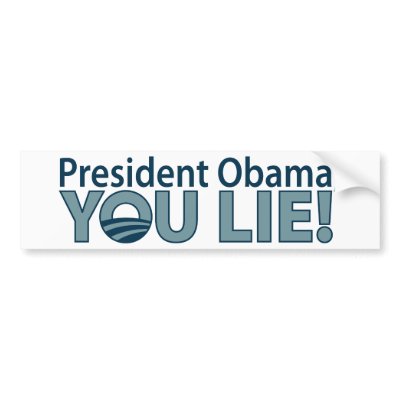 Anti-Obama You Lie! Bumper Sticker by AmericanElephant