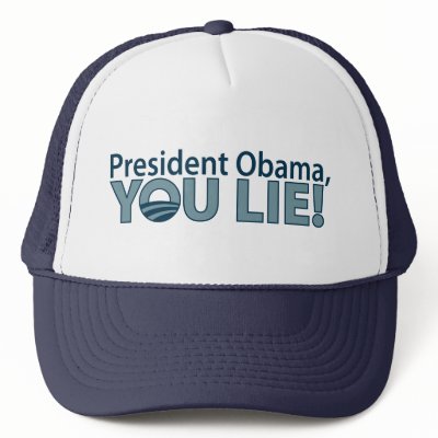Anti-Obama You Lie! Trucker Hat by AmericanElephant