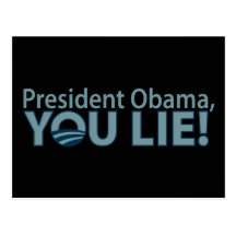 Anti-Obama You Lie! Post Card