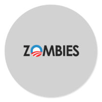 Anti-Obama - Zombies black Stickers