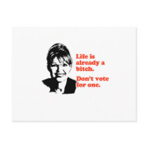 ANTI-PALIN / Life is already a bitch Postcards