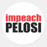 Anti-Pelosi: Impeach Pelosi Round Stickers