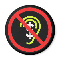 Anti-Profit-Motivated Cochlear Implant Industry Fridge Magnet