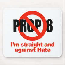 ANTI PROP 8 - Straight against Hate Mouse Mat