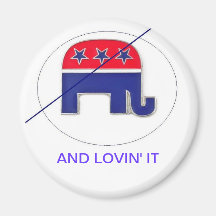 ANTI-REPUBLICAN AND LOVIN' IT REFRIGERATOR MAGNET