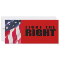 Anti-Republican - Fight the Right Rack Card Design