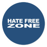 Anti-Republican - Hate Free Zone 2 Round Stickers