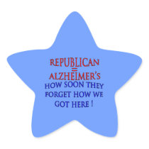 Anti-Republican Political How Soon They Forget Star Stickers