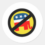 Anti-Republican yellow Round Sticker