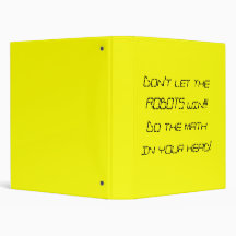 Anti-Robot Math Binder