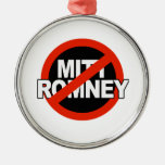 Anti Romney Cross Circle -.png Christmas Tree Ornaments