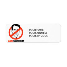 Anti-Santorum- Return Address Label