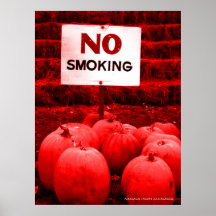 Anti-Smoking Pumpkins - Red Tint Posters