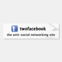 Anti-Social Network sticker Bumper Stickers