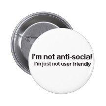 Anti-Social Techie Geek Pins