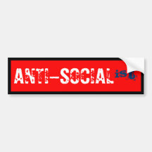 ANTI-SOCIAList Bumper Stickers