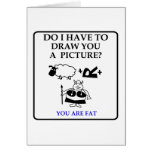 Anti-Valentine's Day card: Pictionary theme Fat