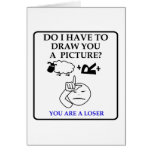 Anti-Valentine's Day card: Pictionary theme Loser