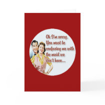 Anti-Valentine's Day Card Retro Housewife #1