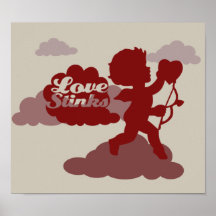 Anti-Valentines Day Cupid Art Poster