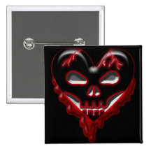Anti-Valentine's Day: Doomed Heart Pinback Button