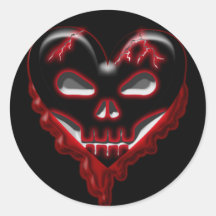 Anti-Valentine's Day: Doomed Heart Round Sticker