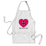 Anti-VD: I hate Valentines Day Angry Heart Face aprons