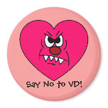 Anti-VD: I hate Valentines Day Angry Heart Face magnets