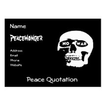Anti-War Skull Business Card Templates