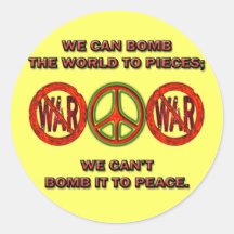 ANTI-WAR SLOGAN STICKER