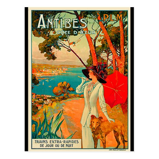 Antibes France Vintage Poster Postcards