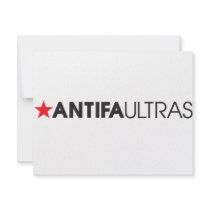 Antifa Ultras Horizontal Black Invitation