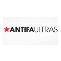 Antifa Ultras Horizontal Black Photo Greeting Card