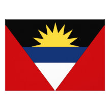 Antigua and Barbuda Flag Personalized Invitation