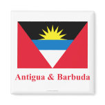 Antigua and Barbuda Flag with Name magnets