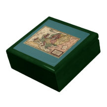 Antiquarian 1721 Map of Europe by Herman Moll Gift Box
