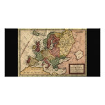 Antiquarian 1721 Map of Europe by Herman Moll Personalized Photo Card