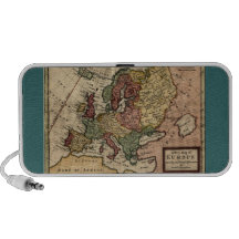 Antiquarian 1721 Map of Europe by Herman Moll Speaker