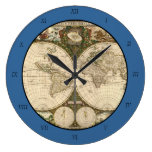 Antique 1660 World Map by Frederick de Wit