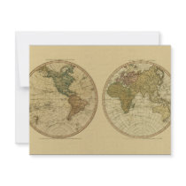 Antique 1786 World Map by William Faden