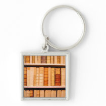 Antique 17th Century Leather Binding Books Keychain