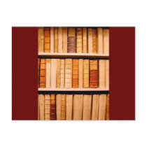 Antique 17th Century Leather Binding Books Postcard